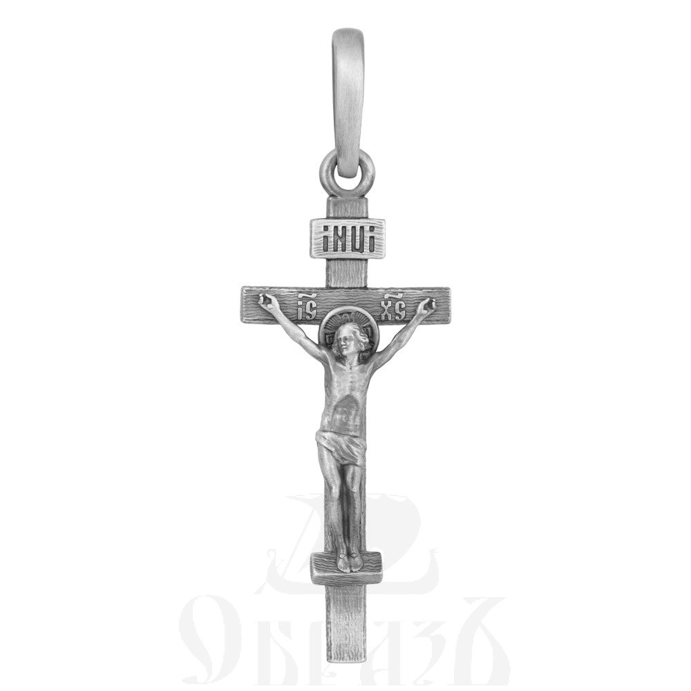 крест «распятие иисуса христа «господи, спаси и сохрани мя грешного», серебро 925 проба (арт. 101.804)