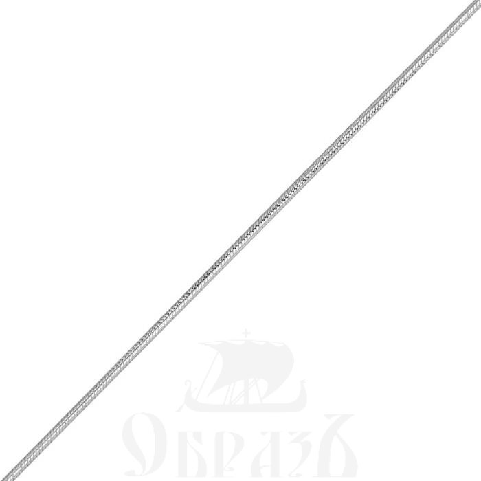 цепь плетение "снейк" серебро 925 пробы с родиевым покрытием (арт. нц 22-078-3 d0,30)