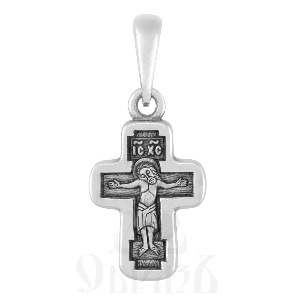 крестильный крест «распятие христово. символ веры», серебро 925 проба (арт. 101.660)