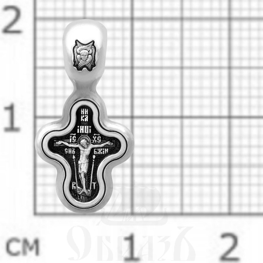 крест «распятие. молитва «спаси и сохрани», серебро 925 проба (арт. 101.505)