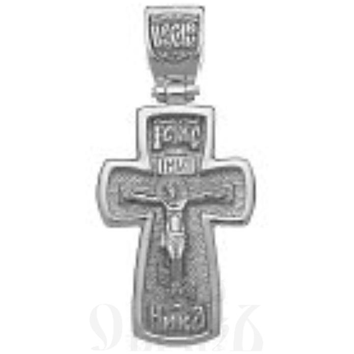 крест с молитвой "отче наш", серебро 925 проба с родированием (арт. п30007)